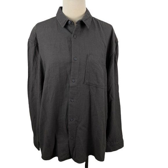 NWT BP Grey Flannel Button Down Shirt (S) - Picture 9 of 9